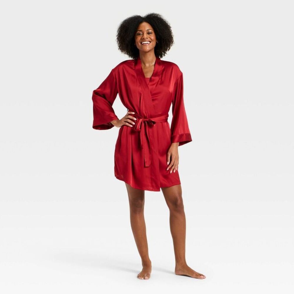 Women's Satin Robe - Auden Red XL/XXL